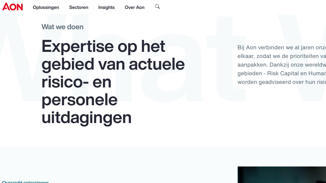 AON multi-country platform homepage